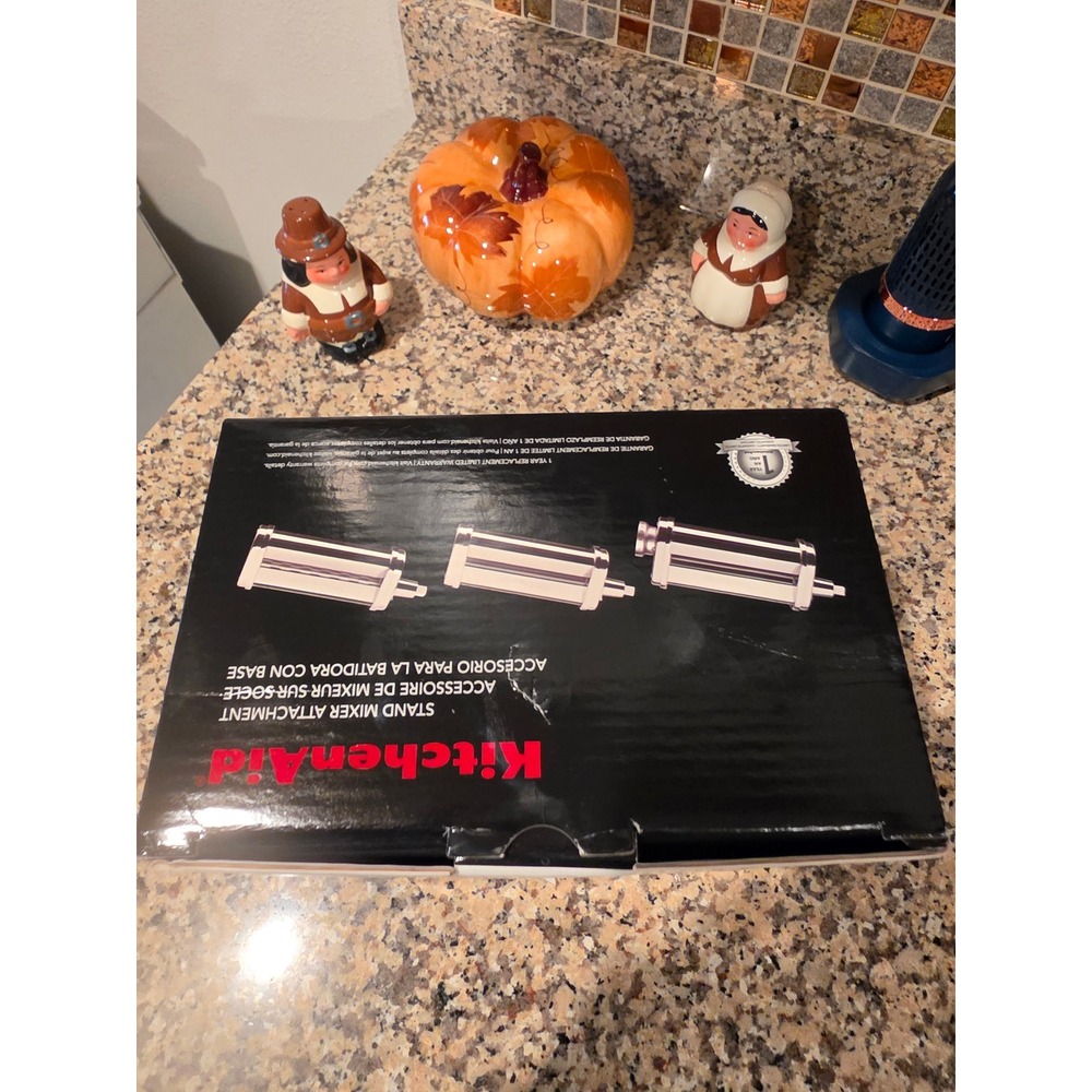 Genuine KitchenAid KSMPRA 3-Piece Pasta Roller & Cutter Set NIB
